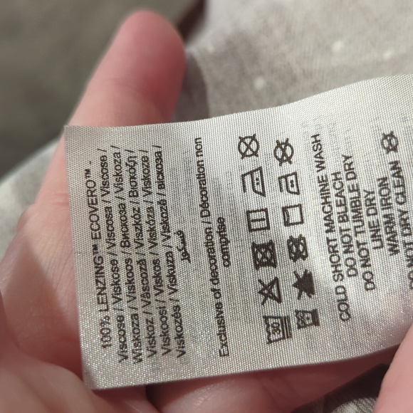 NWOT Selected Femme Brown Polka dot 1/2 button up blouse - Picture 7 of 10